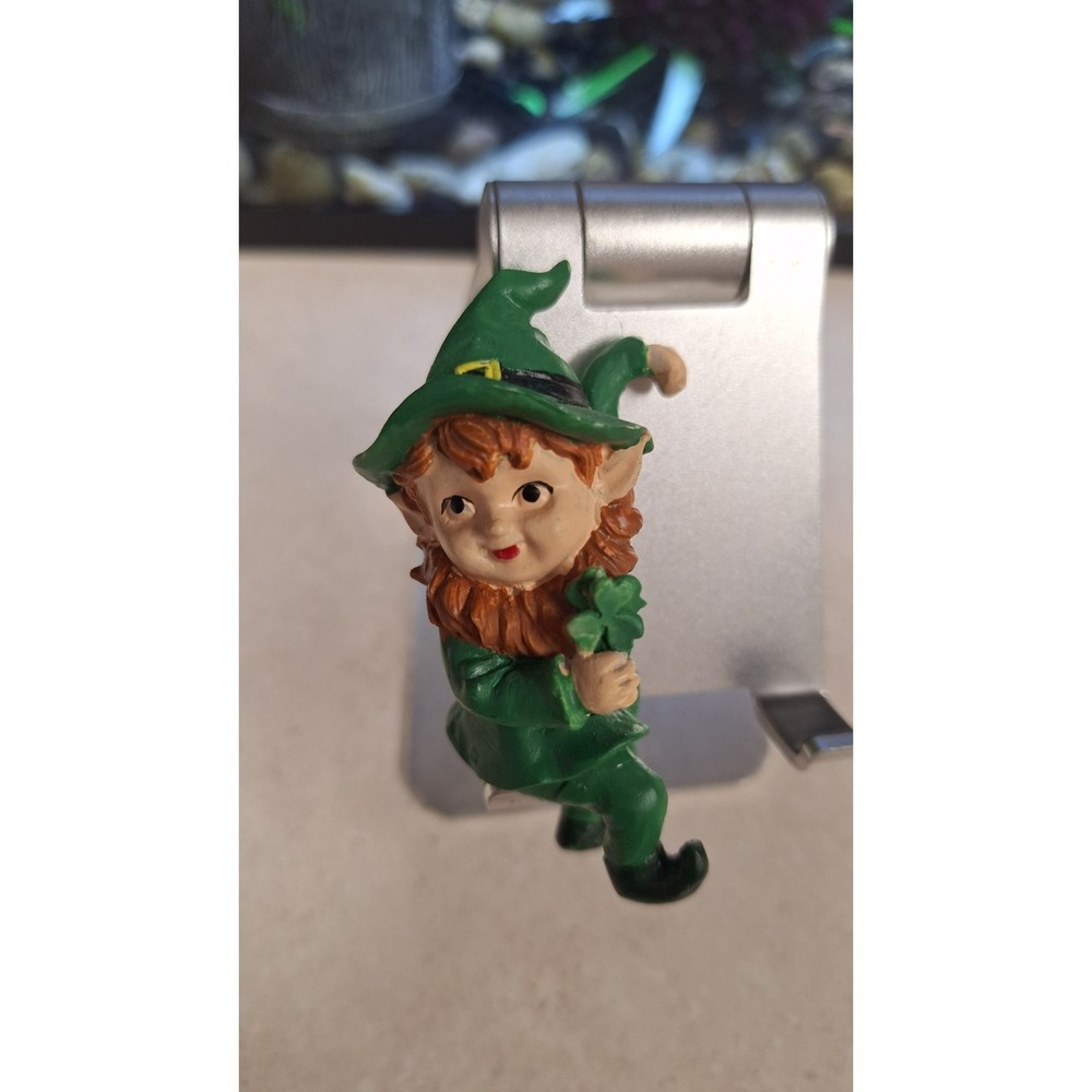 VINTAGE LEFTON LEPRECHAUN FIGURINE ST PATRICKS DAY ELF JAPAN - Picture 5 of 7